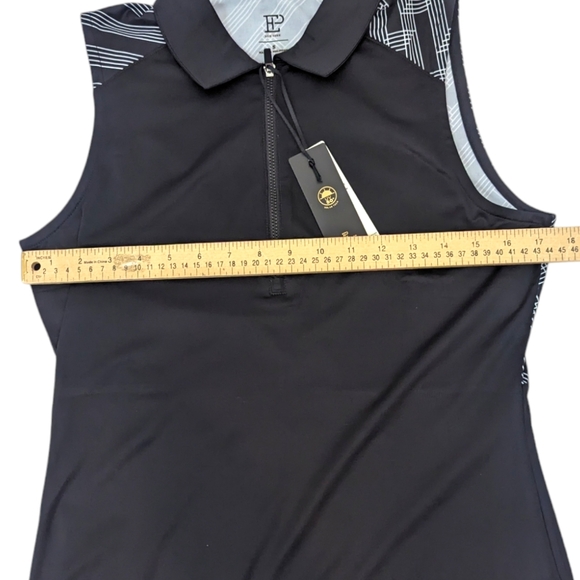 EPNY Golf Polo Sleeveless NEW Womens Small Black Zip Neck Tank Top EP New York - Picture 9 of 11